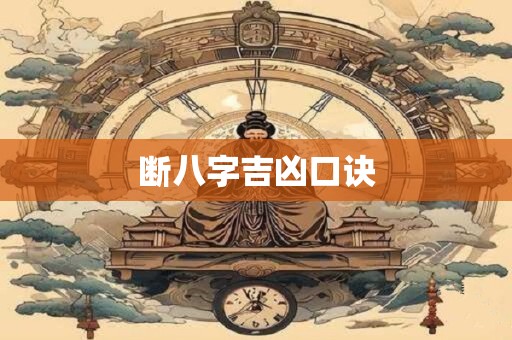 断八字吉凶口诀