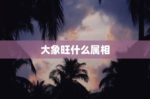 详细阅读:大象旺什么属相 大象旺什么属相