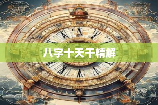 八字十天干精解