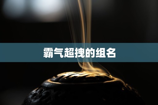 霸气超拽的组名