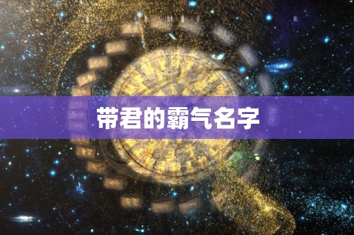 带君的霸气名字