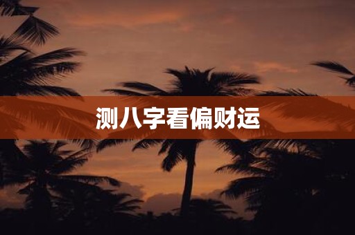 测八字看偏财运