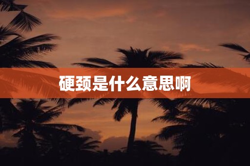 硬颈是什么意思啊