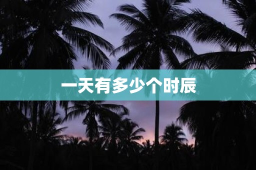 一天有多少个时辰