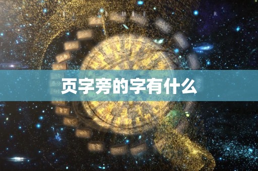 详细阅读:页字旁的字有什么 页字旁的字有什么