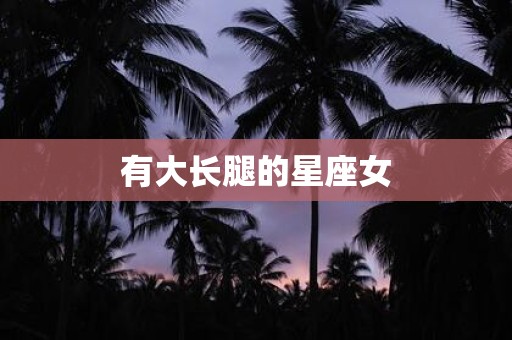 有大长腿的星座女
