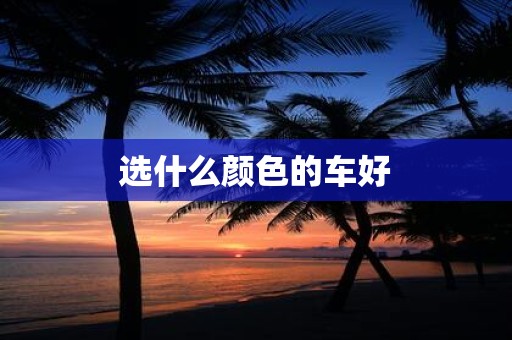 选什么颜色的车好