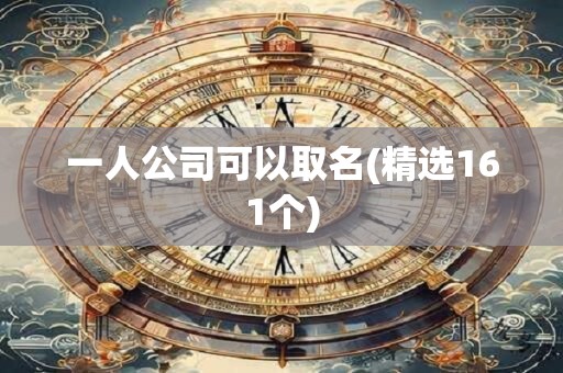 一人公司可以取名(精选161个)