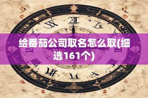 给番茄公司取名怎么取(细选161个)