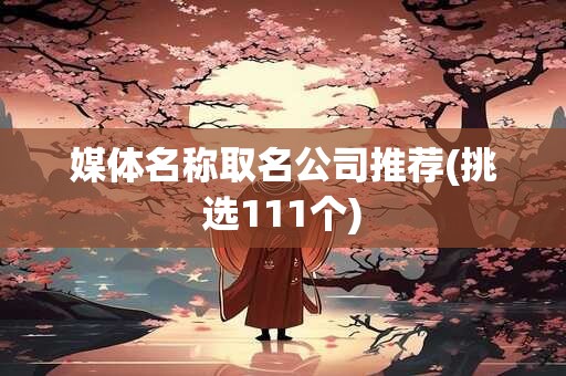 媒体名称取名公司推荐(挑选111个)