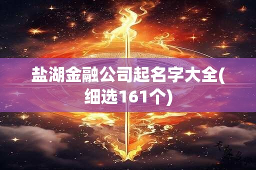 盐湖金融公司起名字大全(细选161个)