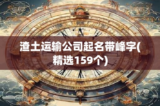 渣土运输公司起名带峰字(精选159个)