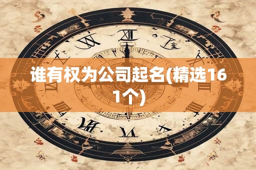 谁有权为公司起名(精选161个)