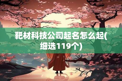 靶材科技公司起名怎么起(细选119个)