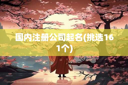 国内注册公司起名(挑选161个)