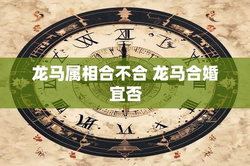 详细阅读:龙马属相合不合 龙马合婚宜否 龙马属相合不合 龙马合婚宜否