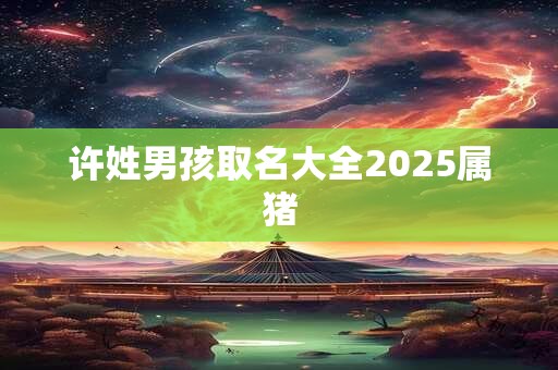 许姓男孩取名大全2025属猪