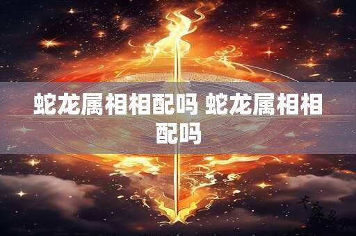 蛇龙属相相配吗 蛇龙属相相配吗
