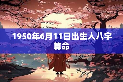 1950年6月11日出生人八字算命