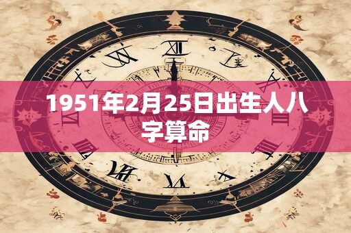 1951年2月25日出生人八字算命