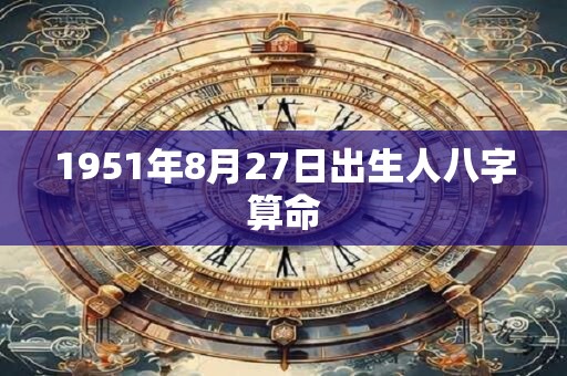 1951年8月27日出生人八字算命
