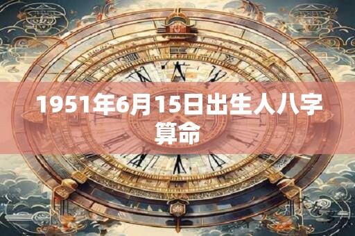 1951年6月15日出生人八字算命