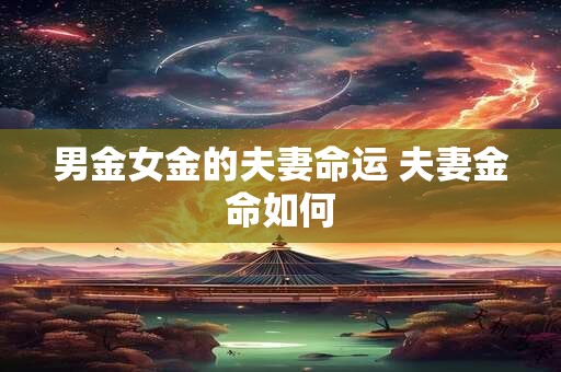 男金女金的夫妻命运 夫妻金命如何