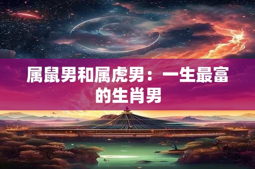 属鼠男和属虎男：一生最富的生肖男