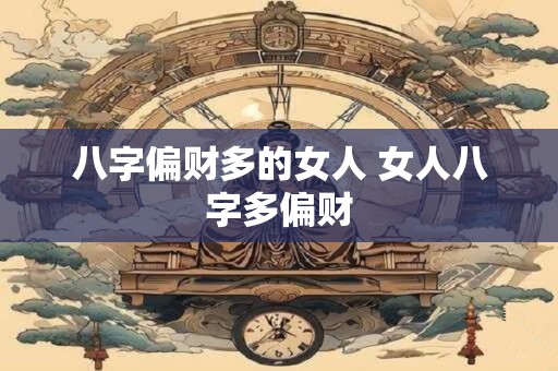 八字偏财多的女人 女人八字多偏财
