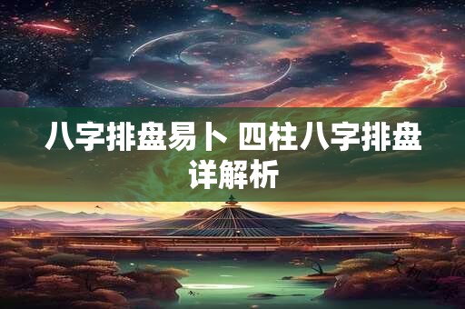 八字排盘易卜 四柱八字排盘详解析