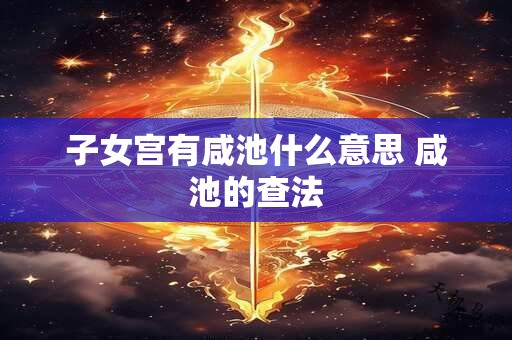 子女宫有咸池什么意思 咸池的查法