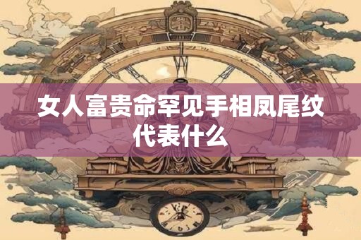 女人富贵命罕见手相凤尾纹代表什么