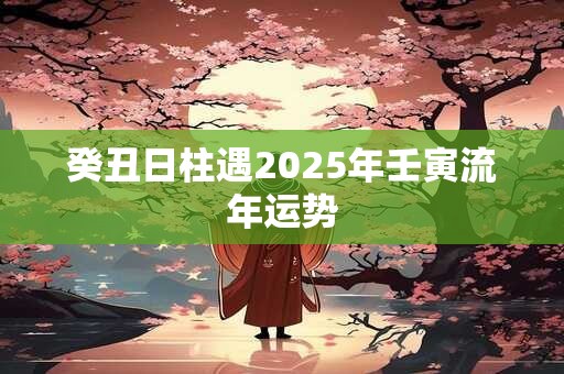 详细阅读:癸丑日柱遇2025年壬寅流年运势 癸丑日柱遇2025年壬寅流年运势