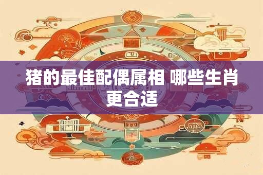 猪的最佳配偶属相 哪些生肖更合适
