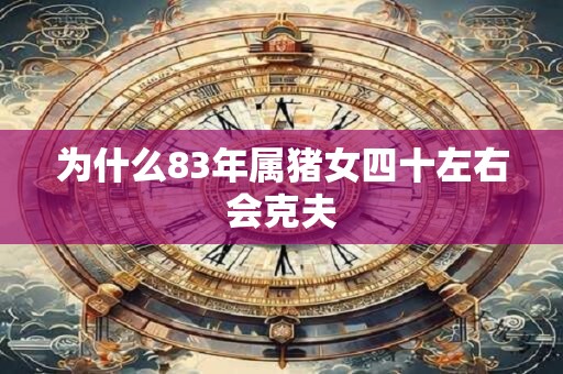 详细阅读:为什么83年属猪女四十左右会克夫 为什么83年属猪女四十左右会克夫