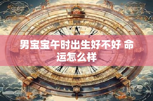 男宝宝午时出生好不好 命运怎么样