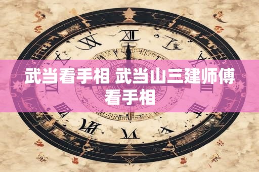 武当看手相 武当山三建师傅看手相