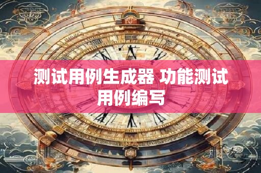 测试用例生成器 功能测试用例编写